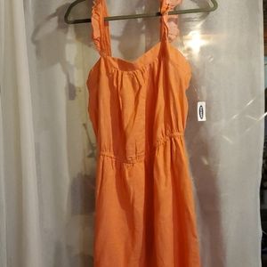 Lined Dress w/Ruffle Straps